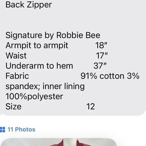 Signature by Robbie Bee Black & White Swirl Halter Style Dress ~ SIze 12 / Med - Picture 8 of 8